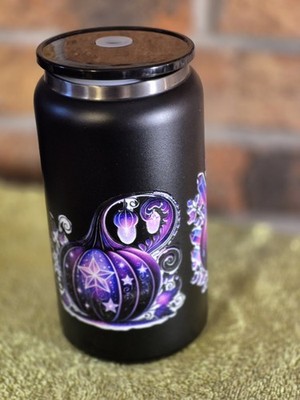 Set oz 2 Hollween Stainless Steel Mugs with Lids And Straws