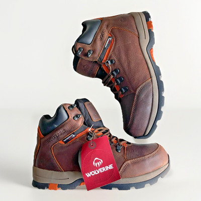 Mens Wolverine Grayson Steel Toe Boot Brown Size 10.5 Men (retail $129) 6211043