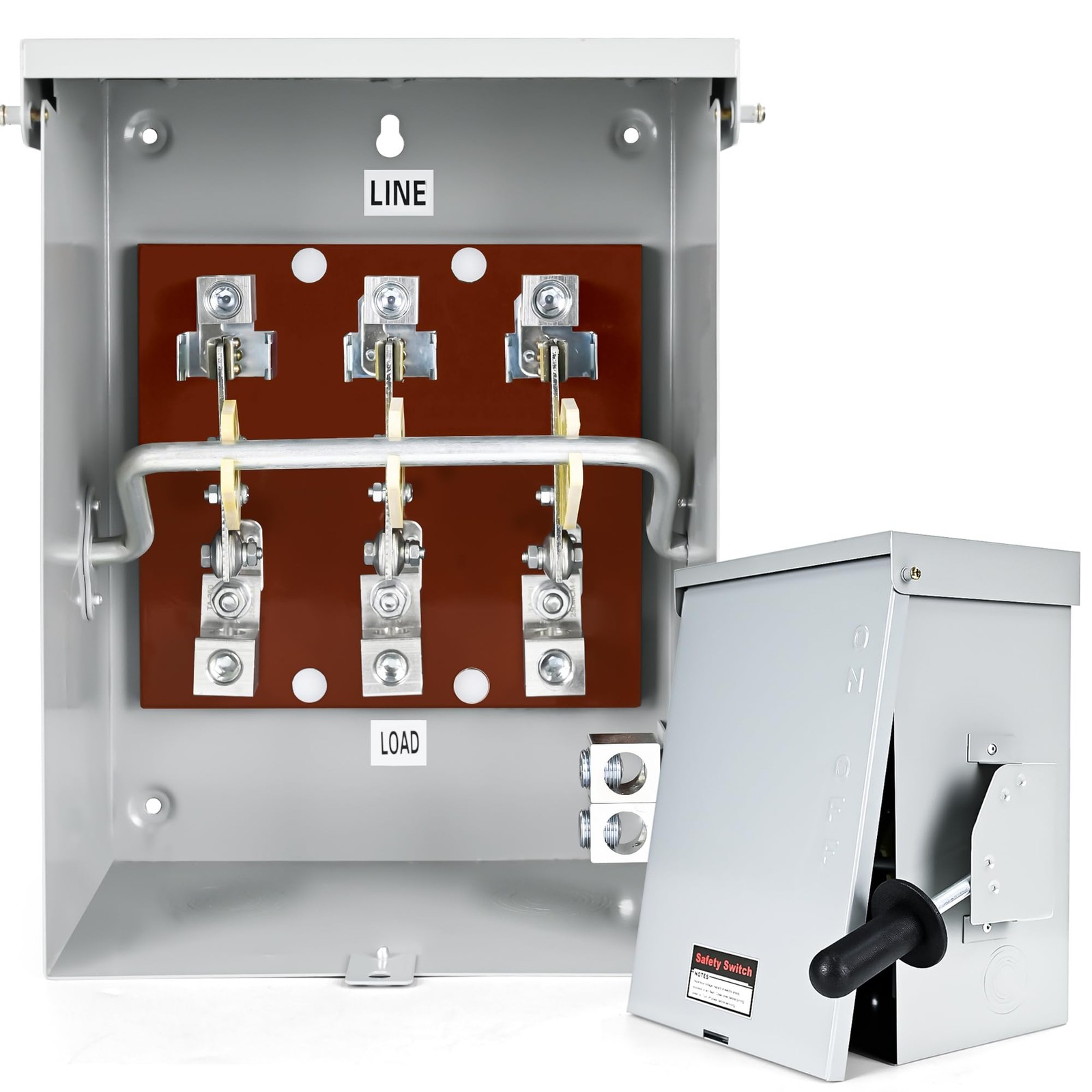 200A 3-Pole 120/240V Non-Fused Disconnect Switch, Indoor/Outdoor, NEMA 3R