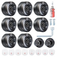 8 Pack Roller Skate Wheels Outdoor 58mmx32mm Quad Roller Skate Wheels with AB...