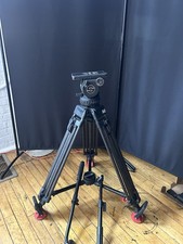 Sachtler VIDEO 18P Fluid Head Carbon Fiber Tripod Mid Spreader and Case 1