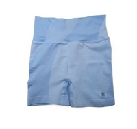 Sweaty Betty Infinite Seamless Shorts Aluminium Blue Striped Gym Cycle: 4 Leg