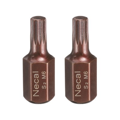2x M6 Torx Bit 10mm Sechskant 30mm Magnet. Sicherheits-Tamper-Proof 12-Punkt S2