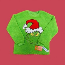 Carter's Bright Green Grinch Fleece Pullover size M