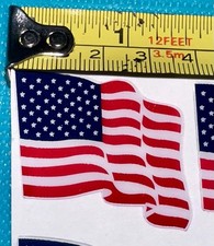 FULL SIZE American US Flag WAVING Wavy Gloss Georgia Football Helmet Decals NFL