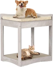 Cat Window Perch, Pet Bunk Bed for Small Dogs and Cats, Elevated Bed with Cushio