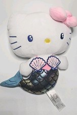 Sanrio Hello Kitty Mermaid 9" Plush Doll Figure Stuffed Rainbow Tail Sanrio
