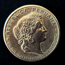 1921 Peru 20 Centavos- High Grade -
