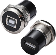 2PCS USB B to a Panel Mount Connector, USB 2.0 Female Data Connector
