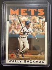 1986 Topps Wally Backman #191 New York Mets