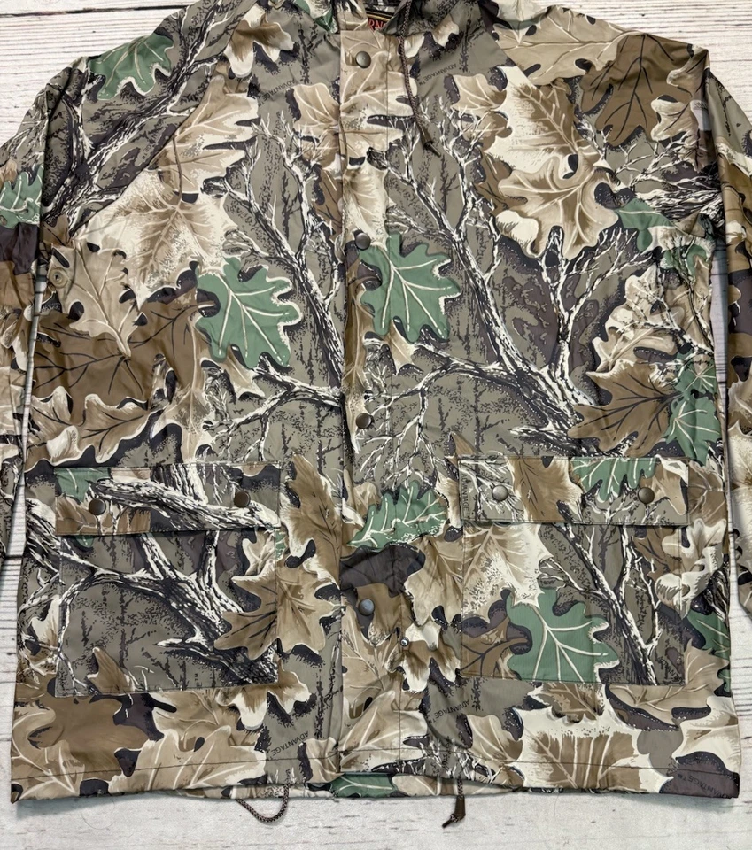 Stearns Camouflage Waterproof Dry Wear Hooded Rain Jacket Men’s Sz M - Image 3 of 4