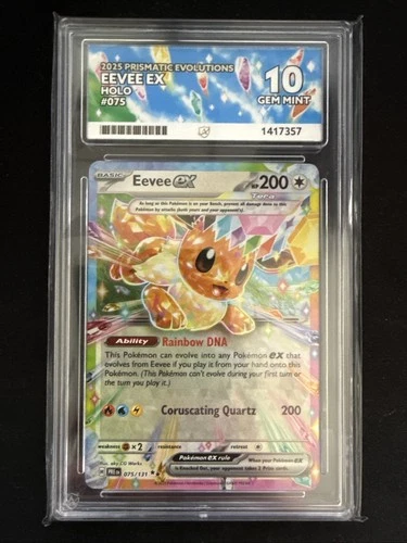 Pokémon TCG: Eevee Ex 075/131 - Ace 10 PERFECT SUBGRADES