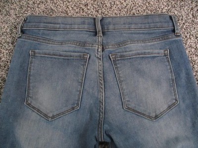 Banana Republic Jeans Womens 25 Blue Straight Knick Distressed Denim 26x29