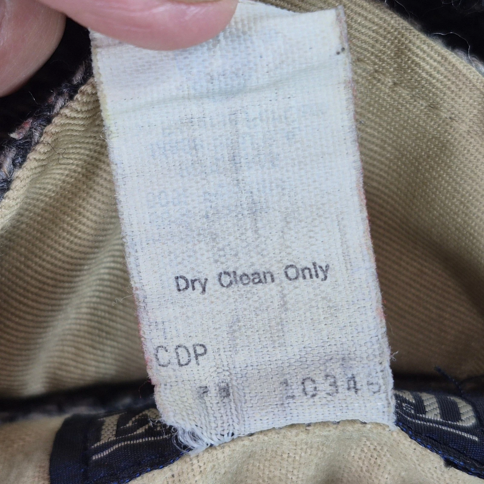 Vintage Lands End Jacket Mens Large Wool Reversible Herringbone Bomber USA Made - product detail image 10