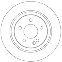2X Trw Bremsscheiben 300Mm Voll Hinten Passend FÜR MERCEDES-BENZ Eqv Evito
