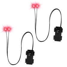 2 PCS Halloween LED Glowing Eyes Timer Light Up Skeleton Horror Mask Props