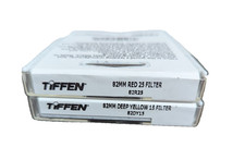 Tiffen 82mm Red 25 Deep Yellow 15 Glass Filters for Black White Film
