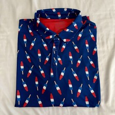Birdie Bound Men  s SS Golf Polo  popsicle  Size 3XL