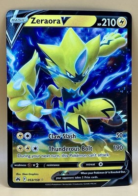 Zeraora V 053/159   Crown Zenith (Ultra Rare Holo) - NM - 2023 Pokémon TCG