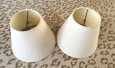 Tapered Lampshades Set 2 Ivory 8 in H Small T...