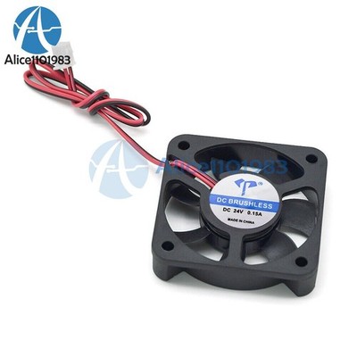 DC5010 DC 5V 12V 24V 0.15A 5cm two-wire Micro Cooling Fan Oil-containing Cool #q