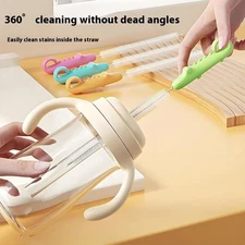 Silicone Bottle Brush Set Easy To Clean Baby Bottle Scrubber Pacifier Straw Wash