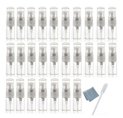 Elfenstall- 30pcs Mini Clear 2ml 5/8Dram Atomizer Vial Glass bottle Spray