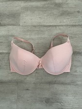 Tu 38DD Bra Pale Pink Underwired Soft Feel Lightly Padded Adjustable Straps VGC
