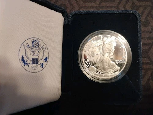 2006-W Proof American Silver Eagle with Box & COA! 1 Oz .999 Silver!