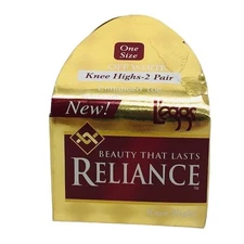 VTG Leggs Reliance Womens Beige Knee High Pantyhose 2 Pair One Size Costume Prop