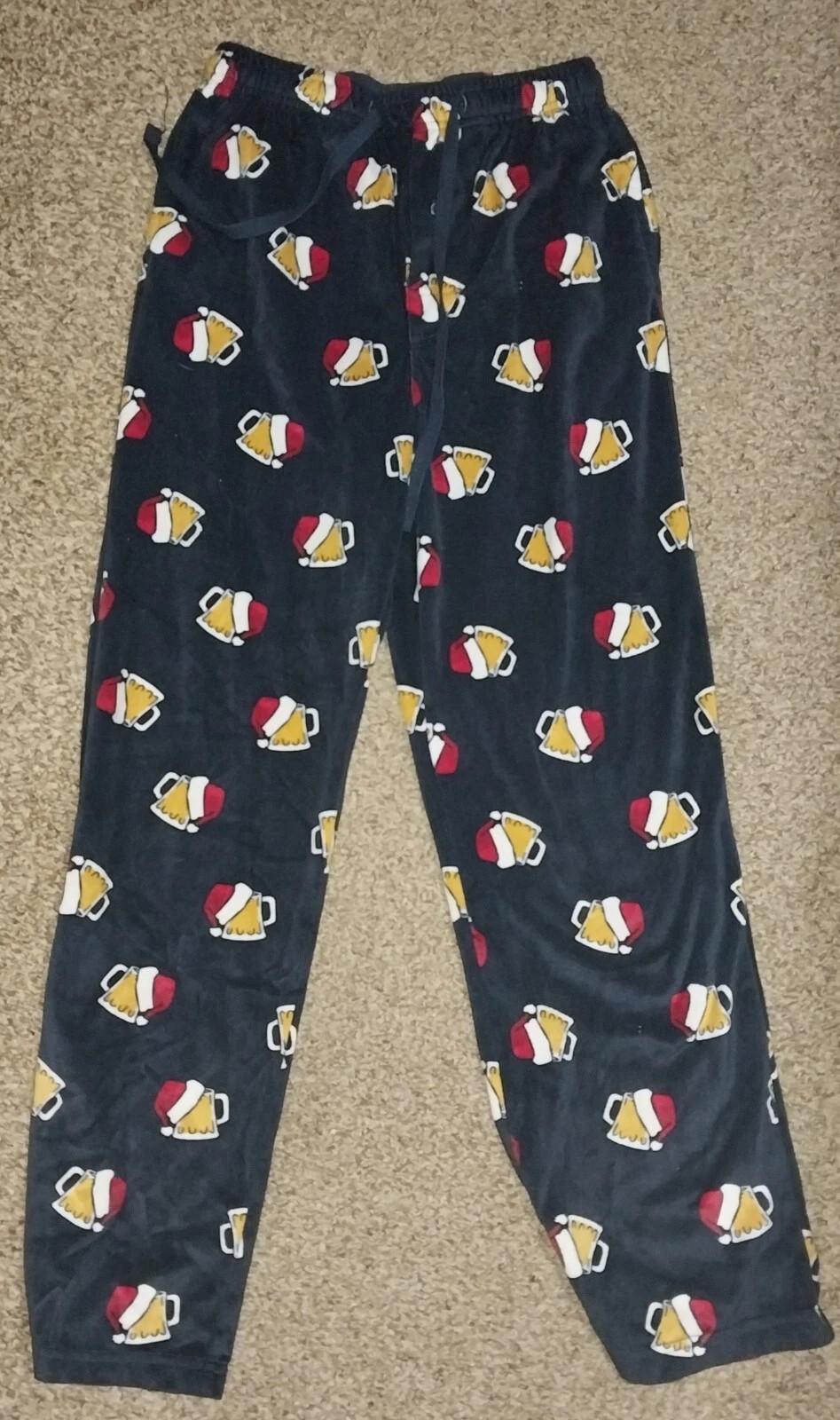 Men’s Basic Resource Beer with santa hat sleep pa… - image 1