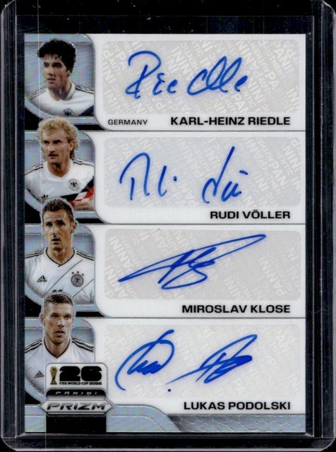 Prizm WM 2026 Karl-Heinz Riedle Podolski Klose Voller Silber Auto #/5