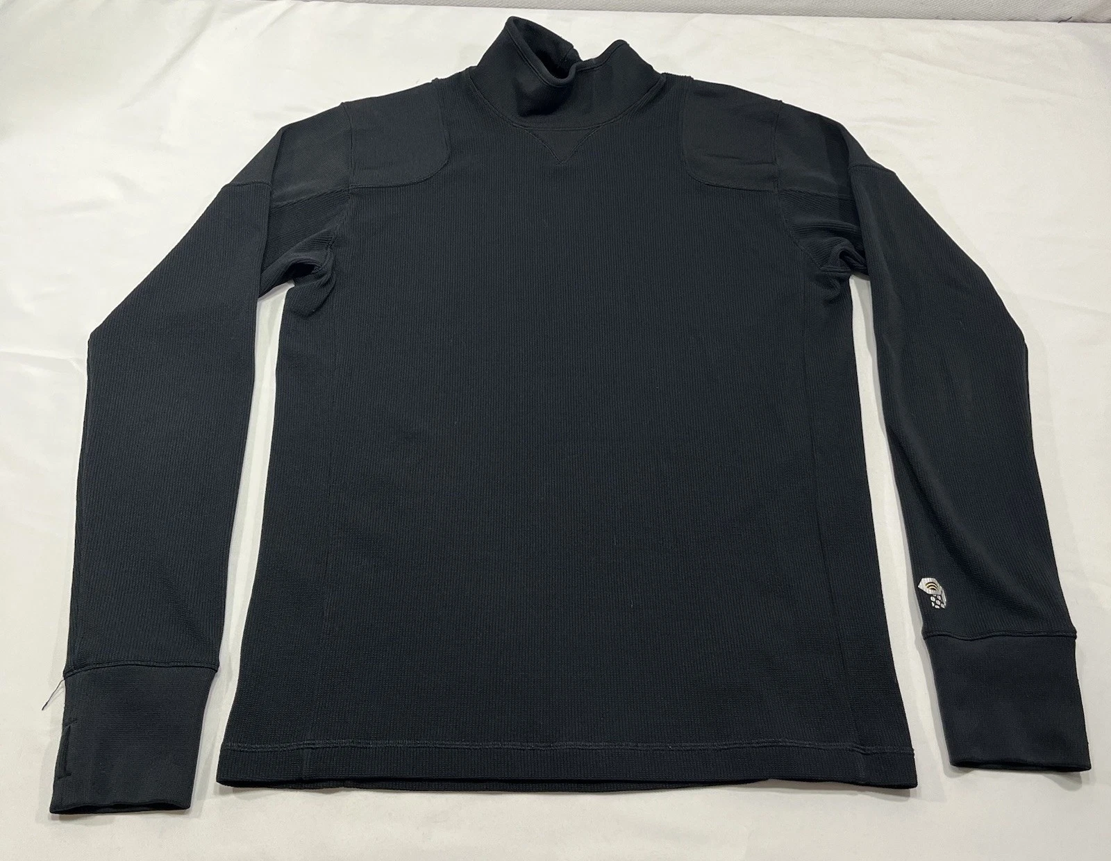 Mountain Hardwear Shirt Mens Large Black Long Sleeve Mock Neck Gorpcore Fleece