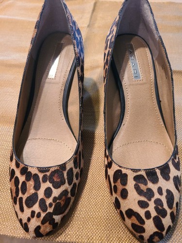 leopard pumps block heel