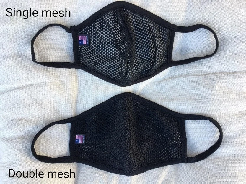 MESH MASKS Cotton-LINED Face Mask, Single or Double Layers, Made in U.S.A. - Image 3 of 4