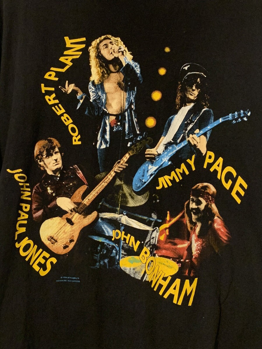 Vintage 1990 Led Zeppelin Live T Shirt L XL 2 Sided ZOSO
