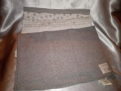 BURTS BEES BABY BURP CLOTHS LOT OF 5 VARIETY PACK GRAY/WHITE 100% ORGANIC COTTON