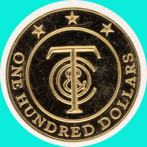 Tiffany & Co. $100 Gold Plated Redeemable Tiffany Money Token Coin