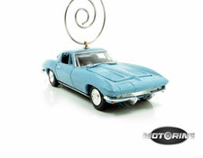 1963 '63 Chevy Corvette Blue Car Rare Christmas Tree Ornament Diecast