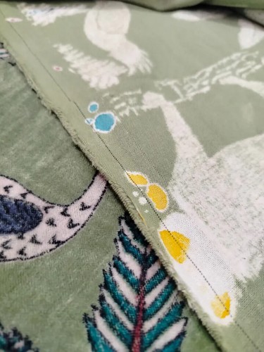 10 Yard Luxury Soft Velvet Jungle Print Fabric Indian Dress Sewing Upholstery - Picture 6 of 6