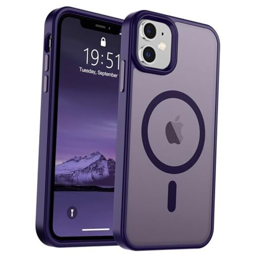 Magnetic for Phone Case [Compatible with MagSafe] [10 FT iPhone 11 Dark Purple