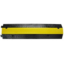 2 Channel Solid Rubber Heavy Duty Road Ramp Wire Cable Cord Cover Protector