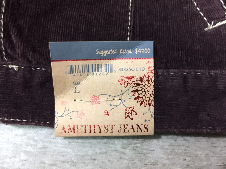 Chaqueta corta de pana amatista para mujer talla grande marrón envío rápido $42 nueva Foto 3 de 4