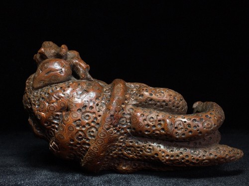 Collectible Chinese old natural bamboo hand carven buddha hand exquisite statue - Picture 2 of 9