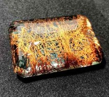 A  EMERALD Cut Rutilated Quartz 208-210 Ct EGL Certified Natural Loose Gemstone