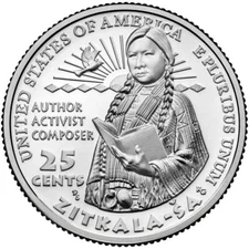 2024 P D S ZITKALA-SA American Women Quarters Unc. from US Mint Roll in 2X2s