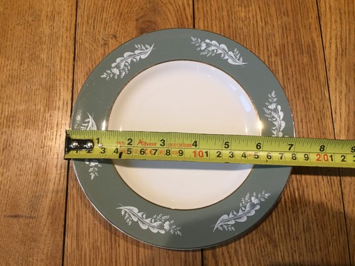 7" Side or Bread Plate Lord Nelson Pottery Sage Green White Leaf Elijah Cotton - Picture 5 of 11