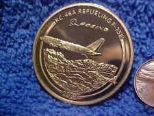2023 BOEING EMPLOYEEs COIN CLUB Bronze medal Pegasus KC46 Refueling F15E 14KbP