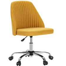 Fabric Upholstered Colourful Swivel Chair, Height-adjustable Backrest Chair