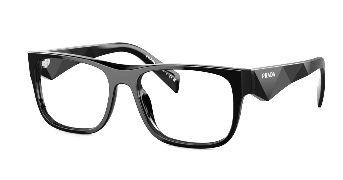 New PRADA Eyeglasses VPR 22Z 16K-1O1 55-17 145 Black Frames  display picture 3